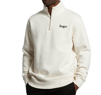 Sweat-shirt à col zippé personnalisé en gros pour hommes, pull oversize, fabricant