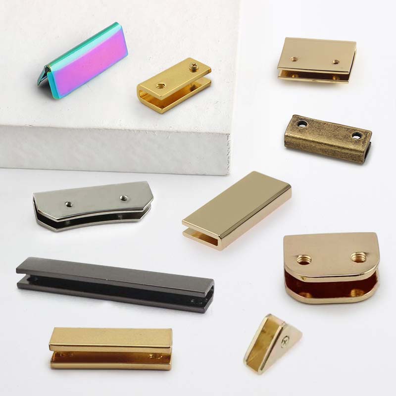 Nolvo Tail Clip Handbag Strap End Hardware Clips Buckle Screws Metal Clip Zipper End Caps Metal Clasp