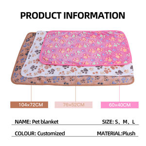 Großhandel Luxus Coral Fleece Flanell Hunde decke Warme weiche Plüsch Katze Haustier Decke Matte - Product Image 2