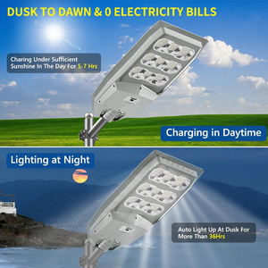 Đèn đường năng lượng mặt trời tốt nhất, ngoài trời, chống thấm nước, tích hợp tất cả trong một, 300W, 400W, 500W - Product Image 3