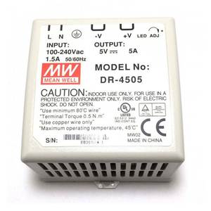 Fuente de Alimentación Conmutada Industrial DR-4505 de Salida Única de 45W para Riel DIN (TS-35/7.5/15) de 100KHz, Aprobada por UL508, 85-264VAC - Product Image 6