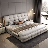 2025 Beliebtes Leder bett mit leichter Aufhängung Multifunktion ales Heimbett Verstellbare Aufbewahrung Heben Kingsize-Doppelbett