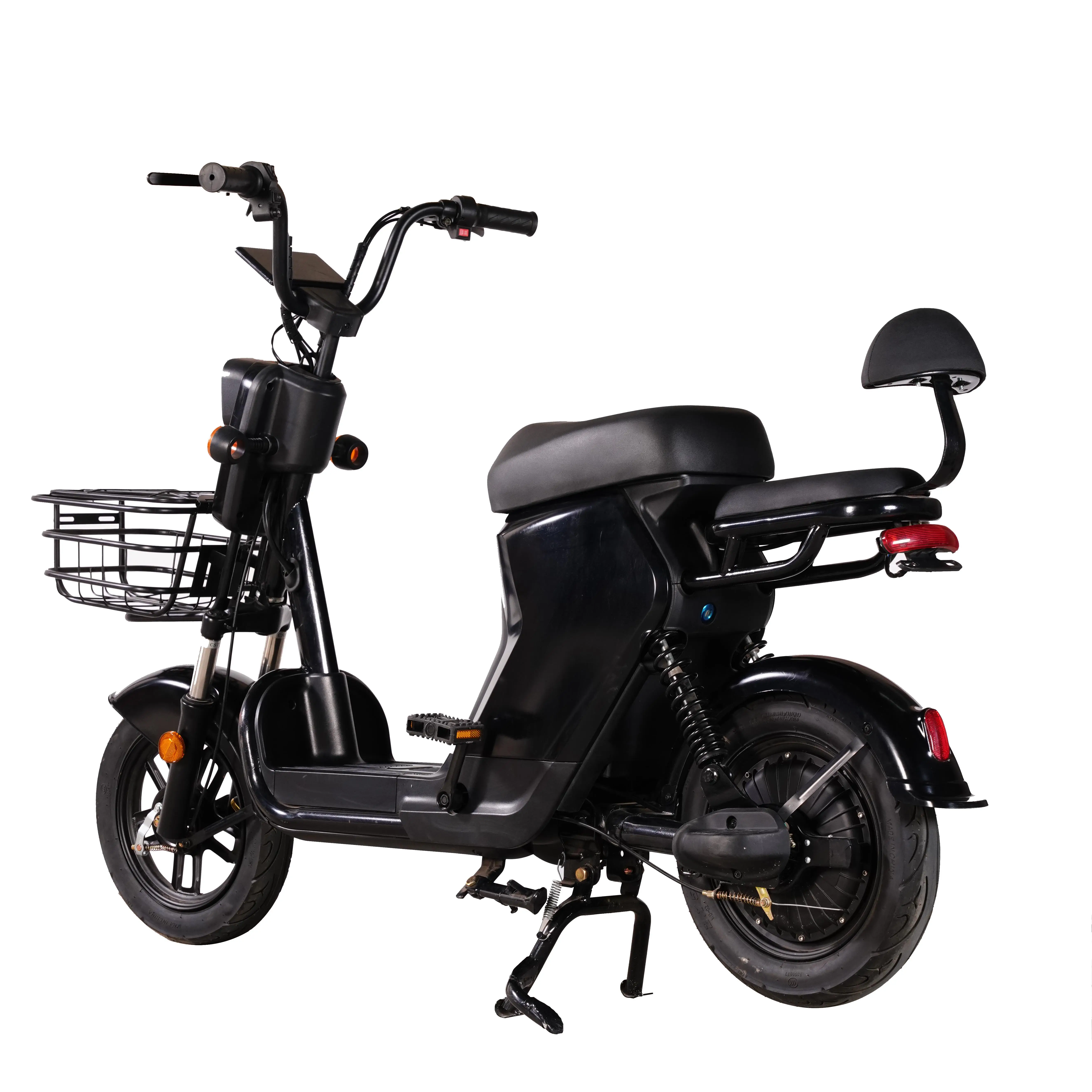 Ebike在庫倉庫14インチ500W大人用電動自転車48V12Ah鉛蓄電池電動ファットタイヤバイク