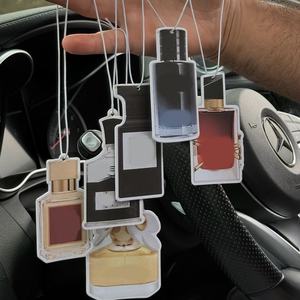 Duft Kunden spezifische Größe Modische natürliche Duft Lufter frischer Starker Duft Parfüm Hängendes Papier Auto mit Logo - Product Image 5