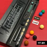YFEN YF M1-4 Tongkat Biliar Berkinerja Tinggi 1/2 Split Center Joint dengan Shaft Serat Karbon/Kayu dan Sambungan Aluminium Alloy 19-21 oz