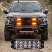 Feu de signalisation d'urgence pour camion à montage en surface, lentille fumée, 12 LED, ECE R65 XA2 SAE J595, clignotant de calandre, couleur simple ou double, 12V 24V