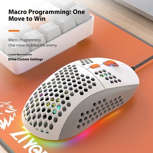 Wolf M8 Tùy Chỉnh RGB Có Dây Chuột Chơi Game Trọng Lượng Nhẹ Với Macro Định Nghĩa Cho Thuận Tay Phải Người Dùng Màu Sắc Phù Hợp Với Máy Tính - Product Image 4