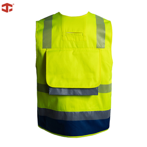 Chaleco de Seguridad JIADE Serie WorkPro para Hombre, Alta Visibilidad, Poliéster Transpirable, Reflectante, Fluorescente, Tallas Grandes - Product Image 2