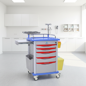 Carrello Medico di Emergenza in ABS di Alta Qualità per Cliniche e Ospedali, Carrello di Soccorso - Product Image 4