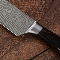 Couteau de cuisine multifonctionnel pour sashimi de chef japonais, acier inoxydable, lame de 8 1/2 pouces, ambidextre, passe au lave-vaisselle, moderne