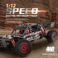 NUEVO Wltoys 124016 1/12 WD 2.4G RC Camioneta Todoterreno sin Escobillas de Alta Velocidad 75km/h con Chasis Metálico y Control Remoto GPS de 100m