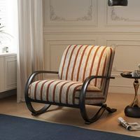 Fauteuil à bascule au design minimaliste, fauteuil multifonctionnel avec accoudoirs pour salon, chambre, balcon, meubles de maison