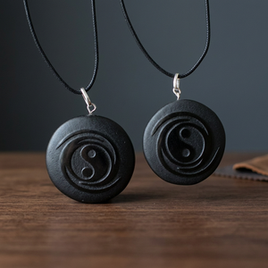 Colgantes de Símbolos, Dijes Redondos de Aleación Negra, Joyería Religiosa Unisex, Diseño en Relieve, Estilo Regalo - Product Image 2