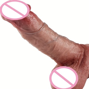 Dildo OEM realistis untuk pemula dengan cangkir isap kuat, <span class=keywords><strong>Penis</strong></span> realistis untuk stimulasi g-spot tanpa tali mainan seks Anal Dildo - Product Image 1