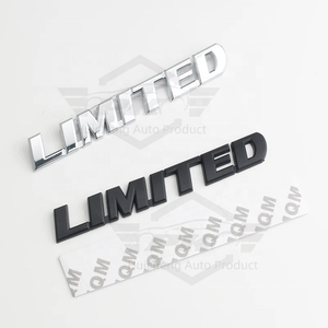 3D Auto Heck Metall Chrom Schwarz LIMITED Buchstaben <span class=keywords><strong>Logo</strong></span> Emblem Aufkleber für Toyota 4WD Highlander 4X4 Jeep Wrangler Compass - Product Image 3