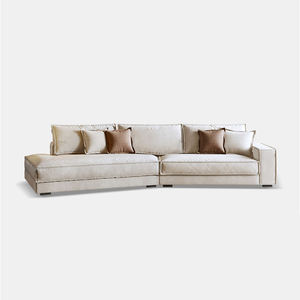 Sofá Seccional Cuadrado Europeo Moderno Budapest, Tapizado en Cuero de Grano Natural, 3 Plazas, para Entornos Residenciales Premium - Product Image 4