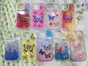 <span class=keywords><strong>Cover</strong></span> per Telefono Personalizzate con Stampa Glitter Diamantato, Design con Fiori e Farfalle, Custodie per <span class=keywords><strong>Honor</strong></span> X8D X6D 600 <span class=keywords><strong>Lite</strong></span> - Product Image 3