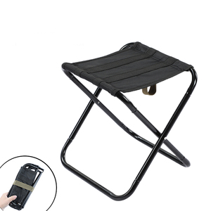 Chaise et tabouret pliants d'extérieur en aluminium – Design carré durable et léger pour le camping, la pêche, la plage et l'escalade - Product Image 1