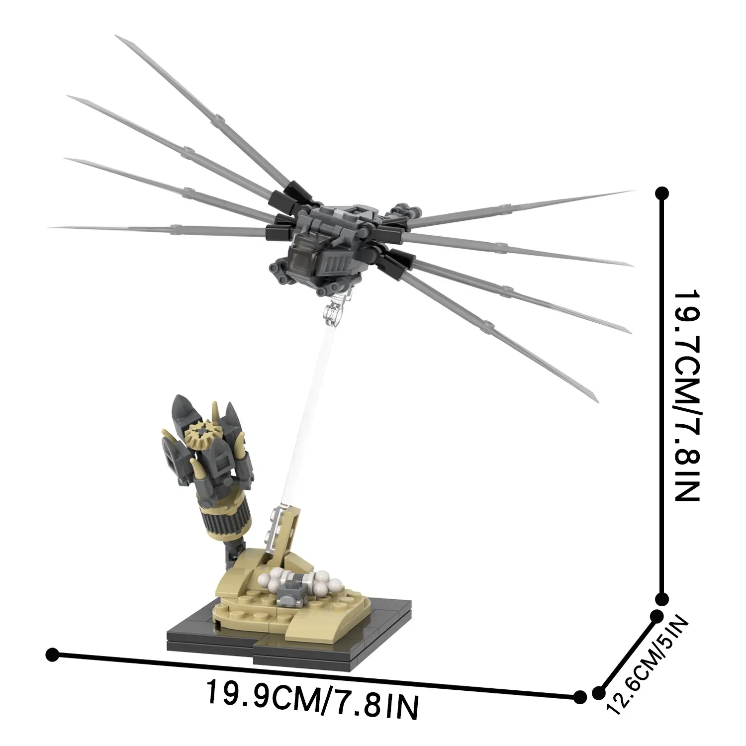 135 Stuks Moc1463 Creatieve Mini Duin Ornithopter Bakstenen Populaire Westerse Film Assembleren Educatieve Bouwstenen Kids Cadeau Speelgoed