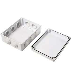 Outdoor power socket box with waterproof cover, ABS shell power board suitable for outdoor gardens, parking lots, hotels