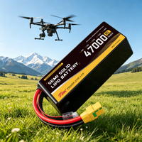 Batterie Lipo semi-solide 400Wh/kg 43500 44000 47000mAh 6S 8S 12S 14S longue autonomie pour drone agricole de livraison