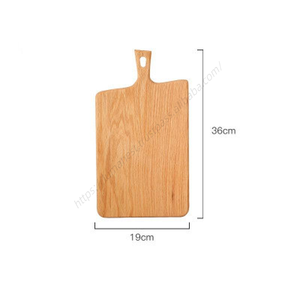 Plateau de service en bois carré H567 pour steak, fruits, pain, gâteaux, sushis, planche à découper, plateau de cuisine, bloc de découpe en bois - Product Image 3