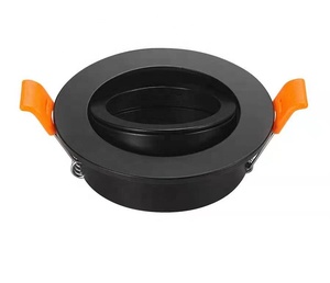 Soporte de luz descendente empotrable, marco ajustable de 82mm, carcasa redonda <span class=keywords><strong>para</strong></span> bombilla GU10 MR16 E27 - Product Image 1