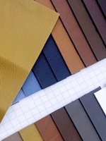 Vente en gros Rexine PU tissu en cuir synthétique végétalien litchi litchi simili cuir pour la décoration intérieure, rembourrage de siège de voiture