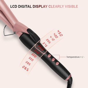 Piccolo Ferro Arricciacapelli Elettrico in Ceramica con Display LED della Temperatura <span class=keywords><strong>e</strong></span> Doppio Riscaldamento PTC per <span class=keywords><strong>Ricci</strong></span> Stretti - Product Image 5