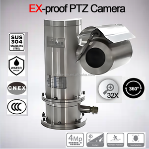 Caméra PTZ CCTV anti-explosion et anti-flamme avec zoom optique 32x, pour extérieur, avec essuie-glace autonettoyant, pour usage maritime - Product Image 2