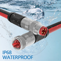 Conector M8, código P de 4 pines, Sensor Industrial Circular, cableado eléctrico, enchufe macho hembra, Cable, arnés de cables, conector impermeable