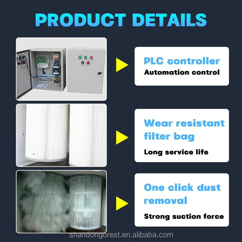 औद्योगिक वायु स्वच्छता के लिए कार्ट्रिज फ़िल्टर औद्योगिक धूल कलेक्टर