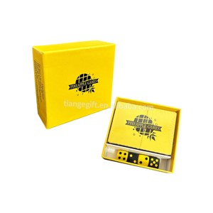 Full Color Deck of Playing Cards Printing Custom Yellow Adult <strong>18</strong>+ Card <strong>Game</strong> With Dices - Product Image 1