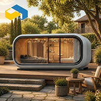 Cabaña Tipo Cápsula Apple, Resort Glamping, Villa Vacacional, Estructura de Acero de Primera Clase, Resistente a la Humedad, al Viento y a la Nieve, con Terraza