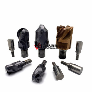 Fresas de extremo de radio de carburo intercambiables de grano súper <span class=keywords><strong>micro</strong></span> M8 de, cabezales de corte modulares personalizables, soporte OEM - Product Image 1
