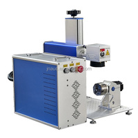 Machine de marquage laser 2D 2.5D 3D UV 10W CO2 RF 40W Fibre 100W avec rotation stylo, rotation anneau et rotation à rouleau