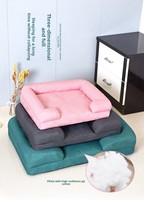 Canapé-lit moderne pour chien et chat, grand, orthopédique, en mousse à mémoire de forme, imperméable, de luxe, personnalisé, avec housse amovible et lavable