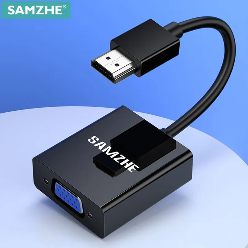 SAMZHE HDMI-รองรับ VGA Adapter 1080P สายสัญญาณเสียงและวิดีโอพร้อมแหล่งจ่ายไฟสำหรับ PS3มอนิเตอร์ PS4 Xbox