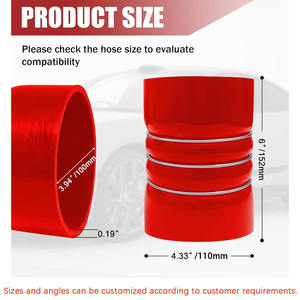 Kit <span class=keywords><strong>de</strong></span> remplacement <span class=keywords><strong>de</strong></span> tuyaux d'intercooler en silicone multicolore haute résistance, pièces OEM pour pick-up/camion/machinerie agricole/ingénierie - Product Image 2