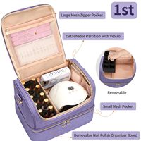 Sac de transport personnalisé pour femmes, 45 flacons, sac de rangement, organiseur de vernis à ongles de voyage