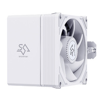 Refroidisseur d'air horizontal pour processeur SNOWMAN avec ventilateur de 90 mm, cuivre et aluminium, PWM 4 broches, ultra fin pour processeur LGA 1851/AM5