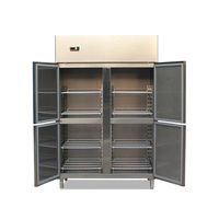 Équipement de réfrigération commerciale professionnel, refroidissement efficace, anti-corrosion, refroidissement par ventilateur, réfrigérateur vertical 1, 2 ou 4 portes