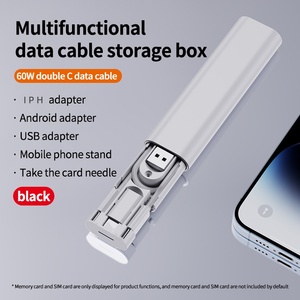 Yüksek Kaliteli PD 60W 3A Hızlı Şarj Veri Kablosu Seyahat OTG Adaptör Seti USB-C Kablo Saklama Seti Çoklu Konnektör Çıkarma Pimi - Product Image 6