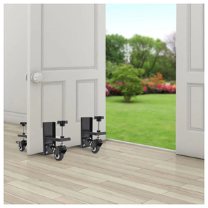 Chariot de manutention de porte JH-Mech Kit d'outils d'installation de porte facile d'utilisation et de conception moderne Chariot de porte réglable en métal 2 pièces - Product Image 3