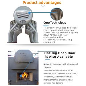 Chaudière à vapeur horizontale à biomasse solide DZH de 3 tonnes, à faible coût, à granulés de <span class=keywords><strong>bois</strong></span>, avec grille mobile pour usage industriel, y compris pour la palmier - Product Image 6