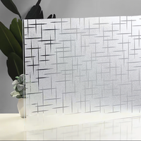 3D PVC Mattierte Moderne Dekorative Statische Fensterfolie für Privatsphäre Zuhause und Büro Wasserdicht UV-Abweisend 3 Jahre Garantie 2mil