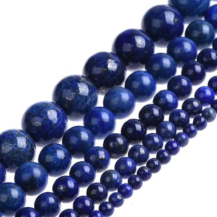 Commercio all'ingrosso 8 millimetri rotonda di alta qualità rotonda naturale lapis lazuli pietra branelli allentati