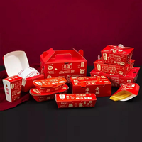 Boîte d'emballage pour la restauration rapide en papier kraft recyclable, design personnalisé, prix de gros du fabricant, pour hamburgers et sandwichs