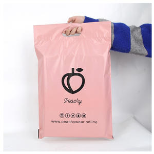 Полиэтиленовая розовая почтовая сумка для доставки посылок, упаковка для одежды, Доставка почтовых пакетов с ручкой - Product Image 2