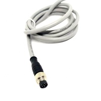 Câble de codeur de capteur OEM amphenol IP67 câble gris moulé mâle M8 d'alimentation